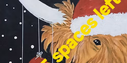 Sip & Paint Christmas Highland cow 