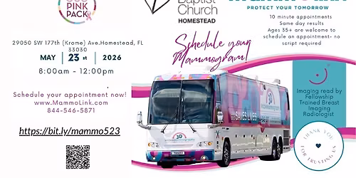 Mammograms Coming to Homestead!