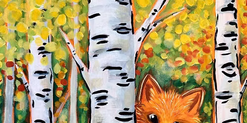 Fox in the Birches Acrylic Painting Class - Adults 16+
