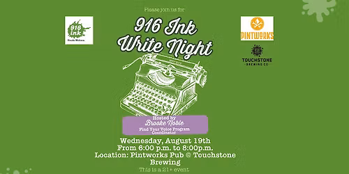 916 Ink Write Night at Pintworks Pub