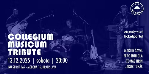 COLLEGIUM MUSICUM TRIBUTE @NUSPIRIT BAR | 13.12.2025