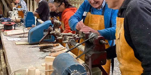 Wood turning in the woods