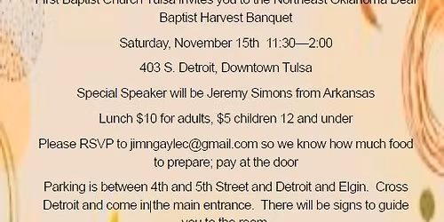 Northeast Oklahoma Deaf Baptist Harvest Baptist