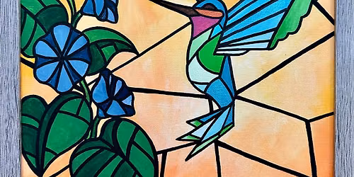 Paint & Sip- Hummingbird Mosaic Painting