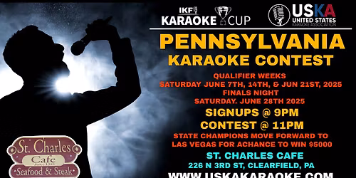 USKA Karaoke Contest at St Charles Cafe (Clearfield, PA)