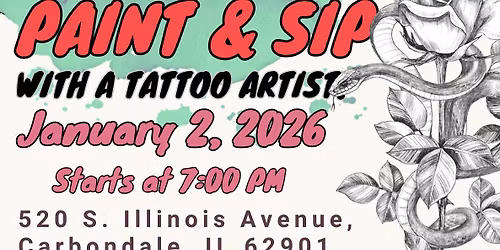 Paint and sip with a professional tattoo artist