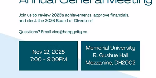 Happy City St. John's Annual General Meeting