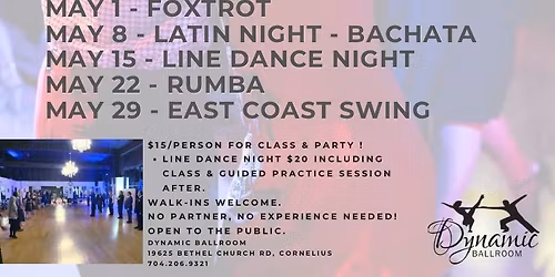 East Coast Swing Open Group Class & Social Dance Party\u2019s