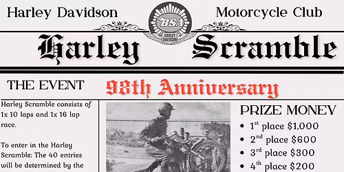 Harley Scramble - 98th Anniversary 
