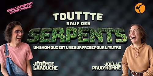 TOUTTTE SAUF DES SERPENTS au Minifest (enregistrement devant public)