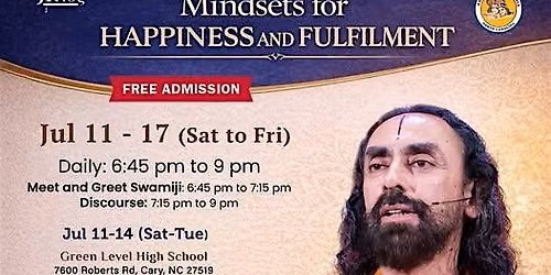 Life Transformation Program with Swami Mukundananda - NC (July 11 - 17)