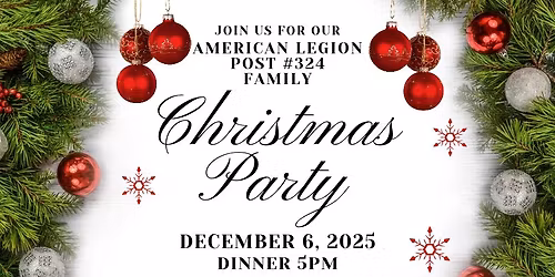 Legion Family Christmas Party Potluck