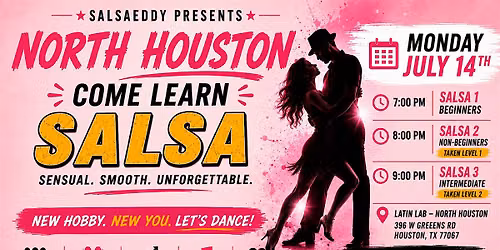 July 14th: Salsa Step One: Absolute Beginners - Join Us!