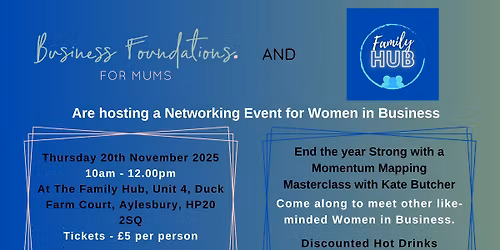 Womens Networking Aylesbury - End the year strong - Momentum Mapping Masterclass with Kate Butcher