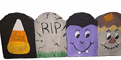 Halloween Porch Paver Paint & Wine Night