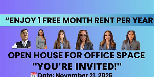 "You're Invited!" Open House for Office space