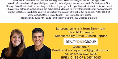 Highland Reserve Community Garage Sale
