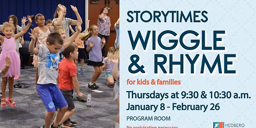 Wiggle & Rhyme Storytime (kids & families)
