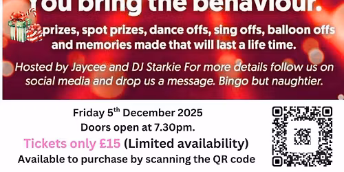 SOLD OUT ! Christmas Bingo Behaving Badly! 
