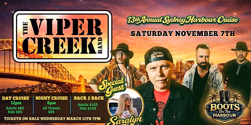 Viper Creek Band - 13th annual Sydney Harbour Cruise 2026