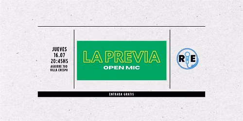 LA PREVIA | Open Mic de Stand Up