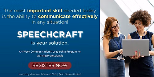 Speechcraft: Public Speaking to confidently deliver your message!