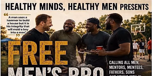 Healthy Minds Healthy Men\/ CYPCC\/ CSC FREE Men\u2019s Barbecue