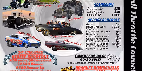 FULL THROTTLE Funny Cars, Pro Mods & Fuel Altereds