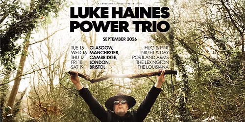 Luke Haines + To The Lighthouse @ Hug & Pint, Glasgow - 15 Sept 2026