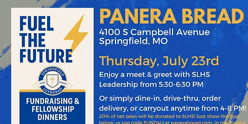 Fuel the Future: Fundraising & Fellowship Night at Panera Bread