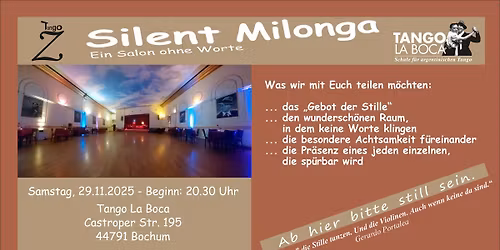 Silent-Milonga - Der Tango-Salon ohne Worte