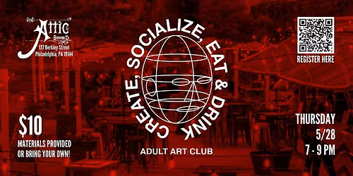 Adult Art Club - Creative Art Meet Up at Attic Brewing Company