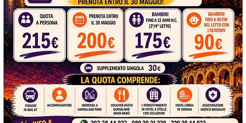 Magic Halloween Gardaland e Verona 31 Ottobre - 1 Novembre 2026 By BE20