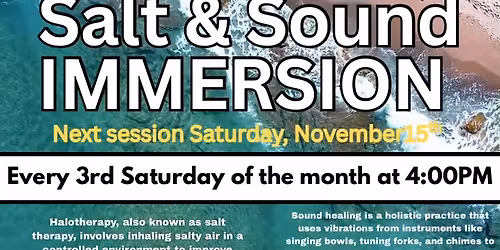 SALT & SOUND IMMERSION: A Salt Room Sound Healing Experience 