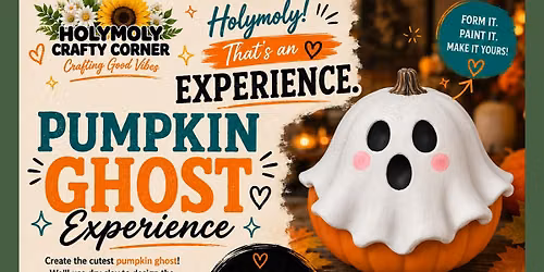 Pumpkin Ghost: air dry clay