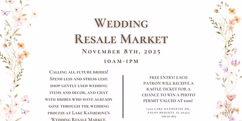 Wedding Resale Market (Vendors Wanted!)