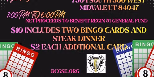 Steak, chicken and Sober Nobles BINGO