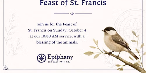 St. Francis Day: Blessing of the Animals