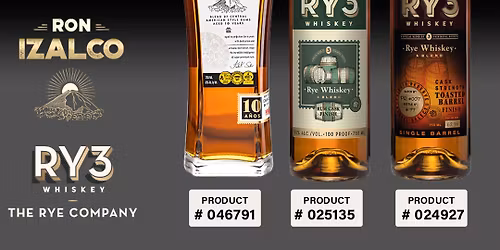 Ry3 Whiskey & Ron Izalco Rum Tastings at VABC Tasting Store 190