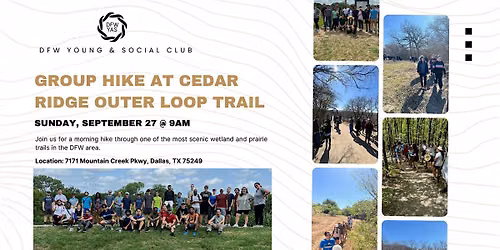 Group Hike at Cedar Ridge Outer Loop Trail