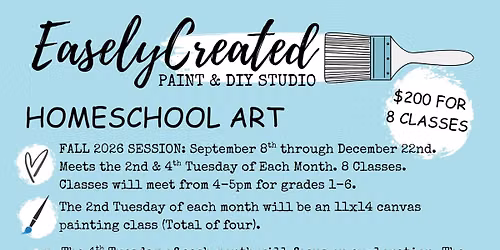 November HOMESCHOOL ART at Easely Created