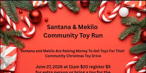 Santana and Mekilo's community toy run