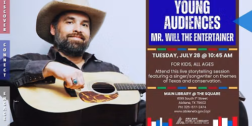 Young Audiences: Mr Will the Entertainer (Main Library)