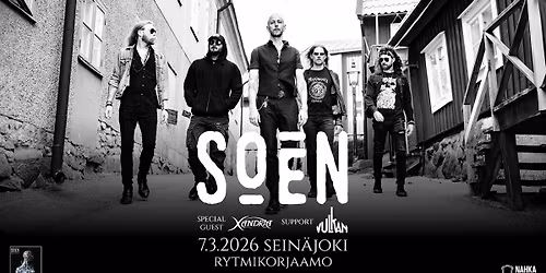 SOEN (SWE) \/\/ Rytmikorjaamo, Sein\u00e4joki \/\/ la 7.3.2026