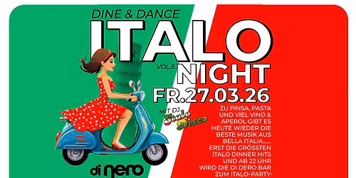 ITALO NIGHT \u2013 DINE & DANCE | FR, 27.03.26