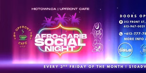 Afro-Carib Social Night at UpFront Cafe - Sep 18