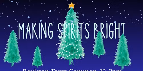 Stringing Lights on Boylston Town Common