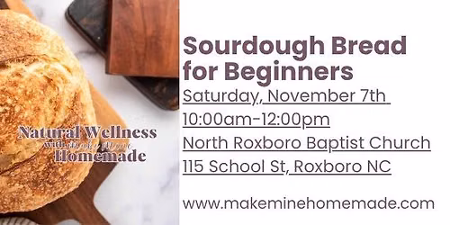 Sourdough Bread for Beginners November 7, 2026