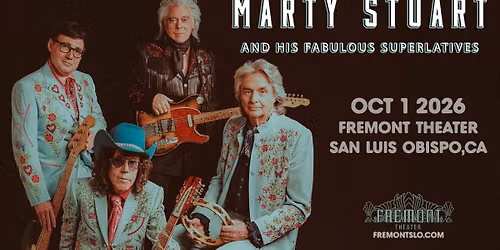 Marty Stuart LIVE at Fremont Theater — 1035 Monterey St, San Luis Obispo, CA, United States, California 93401