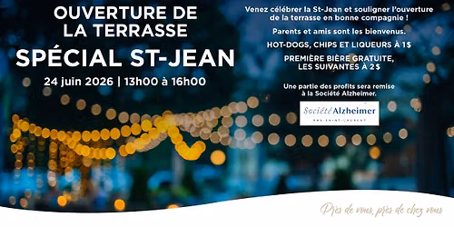 🌞 Ouverture de la terrasse – Spécial St-Jean